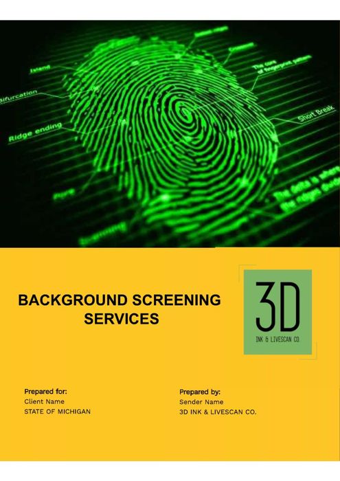 Background Screening Services proposal cover
