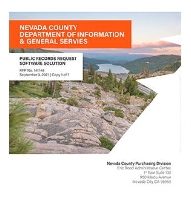 Public Records Request Software proposal cover